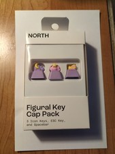North Figural Key Cap 5 Pack-Keyboard Keycap-Purple Stars & Moon-New picture