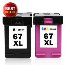 67XL Combo Ink Replacement For HP 67 Ink Cartridge Deskjet 2855e 2755e 2700e 2PK picture