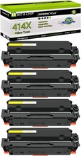 1/2/3/4PK W2022X 414X Yellow Toner Cartridge for HP Laserjet Pro M454dn M454dw picture