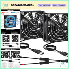 2pcs 80mm USB Cooling Fan 5V Portable Quiet PC Case Fan with ON/OFF Switch picture