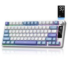 Womier DK75 75% Wireless Gaming Keyboard, RGB Backlit Creamy Keyboard with Media picture