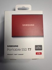 RED Samsung T7 Portable External SSD 2TB 1050Mb/s BRAND NEW UNOPENED SEALED picture