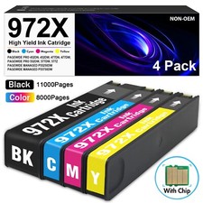972X 972A Ink Cartridges for HP PageWide Pro 377dw 452dn 452dw 477dw 4PK picture