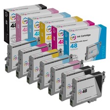 LD Replacement T048 Toner Set of 7 Ink for Epson T048 R300 RX500 RX600 R300M picture