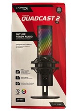 HyperX QuadCast 2 S USB Microphone with RGB Lighting, USB-C, Black, Brand New picture