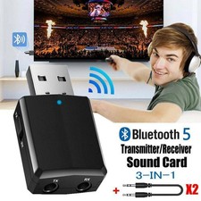 3 in 1 USB Bluetooth 5.0 Audio Transmitter/Receiver Adapter For TV PC CAR zz picture