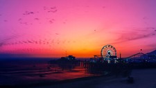 Landscape grand theft auto v sunset video game ferris Custom Gaming Mat Desk picture