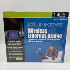 Cisco-Linksys WET11 Wireless Ethernet Bridge 2.4Ghz 802.11b, New & Sealed picture