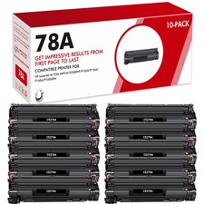 10Pack CE278A 78A Black Toner For HP LaserJet Pro P1566 M1536DNF MFP P1606 P1560 picture