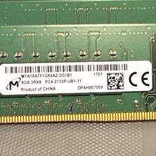 Micron 8GB DDR4-2133 PC4-17000 2Rx8 288-Pin UDIMM RAM MTA16ATF1G64AZ-2G1B1 picture