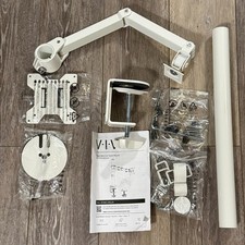 VIVO Stand-V001W White Single Monitor Clamp Desk Mount picture