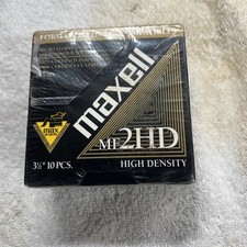 Maxwell MF2HD High Density Disk 3.5” Floppy IBM Formatted, 11 Pieces NEW SEALED picture