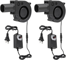 2Pcs 97Mm X 33Mm BBQ Fan 12V Blower with 110V/120V Variable Speed Controller picture