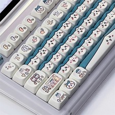 Chiikawa Hachiware Keycaps For Mechanical Keyboard Full Set 131 Keys Cartoon picture