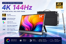 Kwumsy  14''  F1  Portable Monitors for Laptop | 4k HD light carry on Screen picture