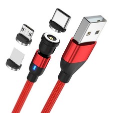 BITHAI Magnetic Charging Cable Type C Phone Charger 10ft, red picture