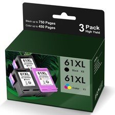 61XL Ink Cartridge Combo Pack for HP Ink 61 Works with HP Envy 4500 5530 Printer picture