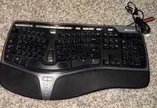 Microsoft Natural Ergonomic Keyboard 4000 v1.0 Black Model KU-0462 USB ** TESTED picture