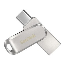 SANDISK Ultra Dual Drive Luxe Flash Drive 256GB Silver USB-C 400MB/s Compact picture
