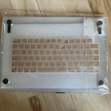 Mektron Ultra thin Armor Case Compatible With MacBook  Case white golden  picture