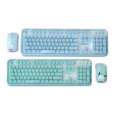 Sanrio Characters Pochacco / Cinnamoroll Retro Wireless Keyboard & Mouse Set picture