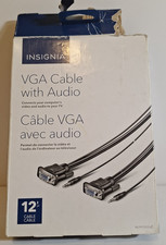 Insignia- 12' VGA Monitor Cable with 3.5mm Audio - Black Model (NS-Pv12531) picture
