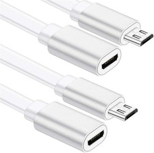 Micro USB Extension Cable 20FT Total 2 Pack Male to Female Extender for Camera picture