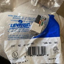 1 LEVITON White 41108-RW5 CAT 5 SNAP-IN JACK picture