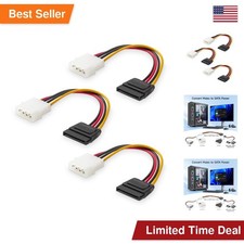 Cable Matters 3-Pack 4-Pin Molex to SATA Power Cable Adapter 6 Inch for HDD SSD picture