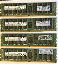 128GB Samsung DDR4 ECC Reg RAM 2133P 4x32GB M393A4K40BB0-CPB0Q HP PN: 752370-091 picture