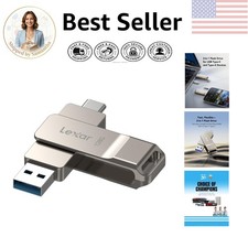 128GB USB 3.2 Dual Connector Flash Drive - Champagne Silver, Fast Transfer picture