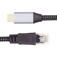 NFHK USB-C to Ethernet Cable USB Type-C to RJ45 Male Cord Connected 1000Mbps picture