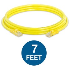 2 PCS Yellow Cat5e Patch Cable Cat5 Ethernet Cord RJ45 Connectors LAN UTP Wire picture