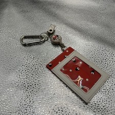 Disney Parks Minnie Mouse Polka Dots White & Red Pull ID Credit Card Holder picture
