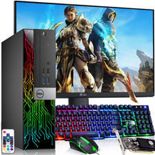 Dell RGB Gaming PC i7-6th 16GB 256GB SSD RGB KB&M 24