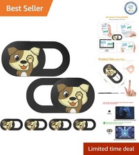 Ultra-Thin 6-Pack Laptop Camera Covers with Adorable Dog Design, Secure Privacy picture