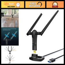 High-Speed USB WiFi Adapter 1200Mbps for PC/Laptop, Dual Band 2.4GHz & 5GHz, 2X picture