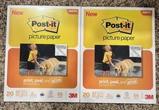 Lot of 2 Matte Non-Glare Post-It Picture Paper Super Sticky 8.5