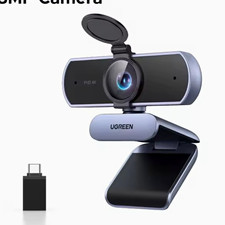 UGREEN FHD 4K USB-C Autofocus Webcam, Dual Built-In Mics, 30fps, Black/Silver picture