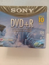 Sony DVD + R 10 Pack Recordable Discs 120 min 4.7 GB Blank New Sealed  picture