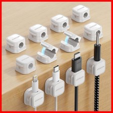 Versatile 12-Pack Magnetic Cable Organizers - Keep Cords Neat and Off Floors picture