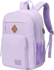 classic carry-on travel backpack for men and women, Anti 17.3Inches, Purple  picture