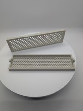 2x - 5.25 inch optical drive bay cover vented hexagon small hex . Beige khaki picture