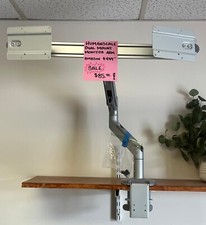 Humanscale Adjustable Dual Mount Monitor Arm with Crossbar / 2 Piece Clamp Mount picture