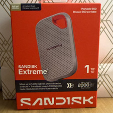 SanDisk Extreme Portable SSD 1TB Up to 2000MB/s SDSSDE7W-1T00-AW25 SEALED picture
