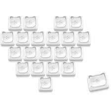 21 PCS XVX Blank Transparent Keycaps Sweet Heart PC Custom Clear Backlit picture