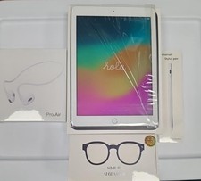 Apple iPad 7th Gen 32GB WiFi + Cellular 10.2in Silver Complete Tech Bundle picture