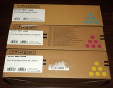 Genuine Set of 3 Ricoh MAGENTA CYAN YELLOW Toner Cartridge C252HA  SP C252HA NEW picture