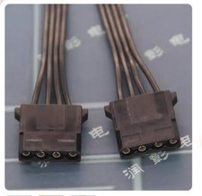 Power Supply Line D-port One In Two Wire Large 4P 18AWG Parallel IDE Cable Black picture