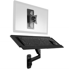 VIVO Sit-Stand Monitor and Keyboard Tray Combo Wall Mount, Height Adjustable picture